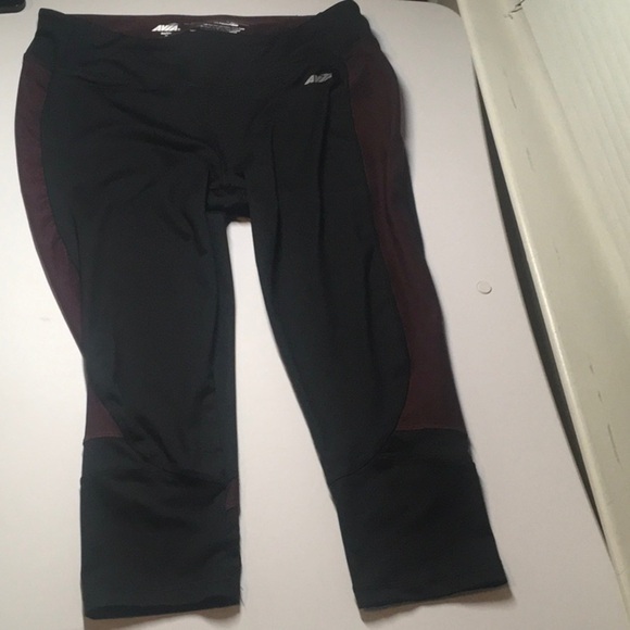 Avia active pants women's size medium black 3/4 leg activewear workout yoga gym - Picture 9 of 16